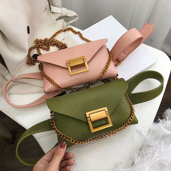 

chest bag female lizard pattern waist bag multifunctional men and women lightweight outdoor sports 69cb#