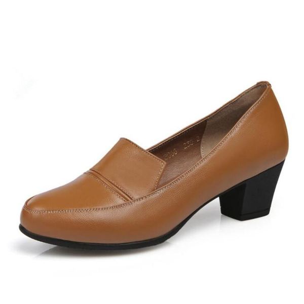 

dress shoes 2021 spring autumn women high heel platform wedges pumps genuine leather handmade vintage casual, Black