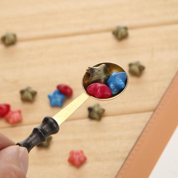 

craft tools retro wooden handle wax sealing spoon unique stamp decorative accessories for wedding parties invitations presents