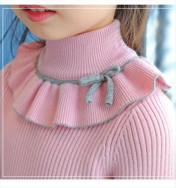 

winter girls trutleneck sweaters children knit sweater warm slim, Blue