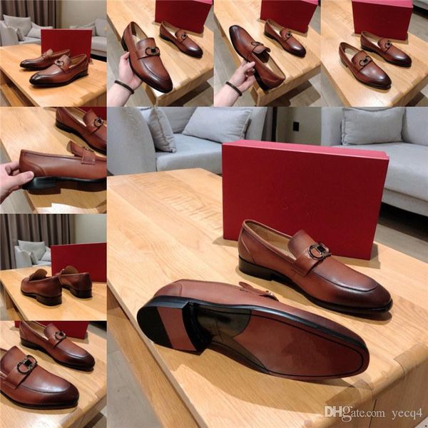 

bs men leather shoes men designers dress shoe formal wedding party shoes for men retro brogue shoes luxury brands men's oxfords 22, Black