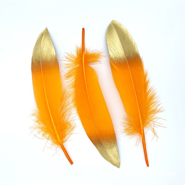 

5-7 inches gold plated feathers for christmas & wedding party decoration & diy handicrafts accessories home decoration ship