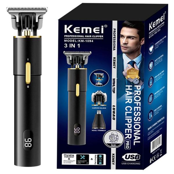 

hair clippers 3in1powerful rechargeable lcd electric clipper professional metal housing trimmer men beard trimme cuttting