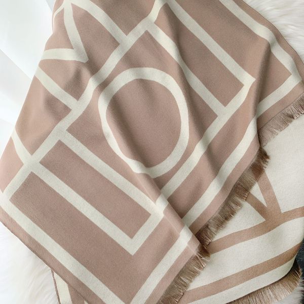 

irregular geometric line pattern scarf winter and fall womne's soft long scarves imitation cashmere warm shawl simple design fashion, Blue;gray