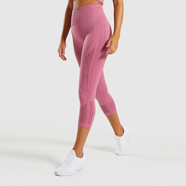 

women's leggings sports ladie hollow-out high-waist hip-up work-out pants leisure high stretch running seven-minut, Black