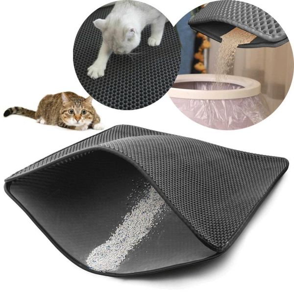 

cat beds & furniture double-layer litter eva foam mat trapper foldable pad pet rug rubber