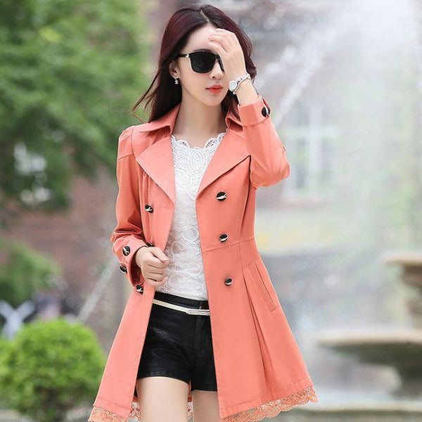 

women's vests 2021 autumn spring women coat solid elegant trench female fashion with belt slim, Black;white