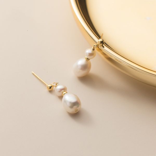 

pearl korean baroque earrings simple irregular pearl earrings fashion women, Golden