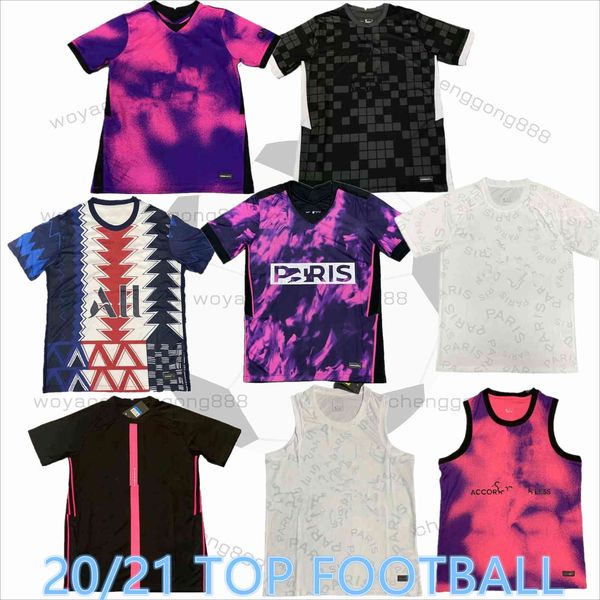 

2122 2021 paris soccer jersey third fourth training 21 22 mbappe di maria icardi verratti neymar jr custom men football shirts jerseys the l, Black