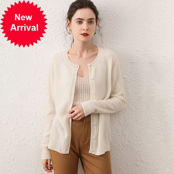 

autumn and winter women's cardigan new fashion sweater 100% cashmere, White;black