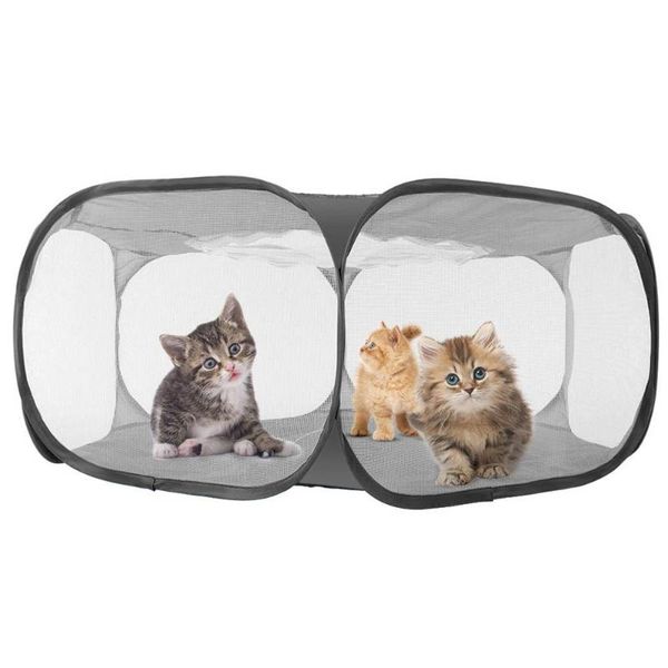 

cat carriers,crates & houses pet playpen,foldable fence tent with zippered cover for small animal hamster chinchillas guinea-pigs cage trans