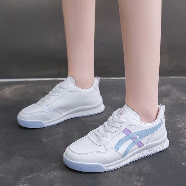 

net red small white sho summer korean version simple sports student flat breathable women's color matching board