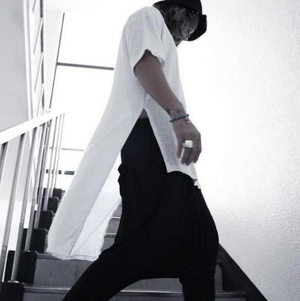 

men's t-shirts lager size men clothing korean version of irregular personality t-shirt / s-3xl, White;black