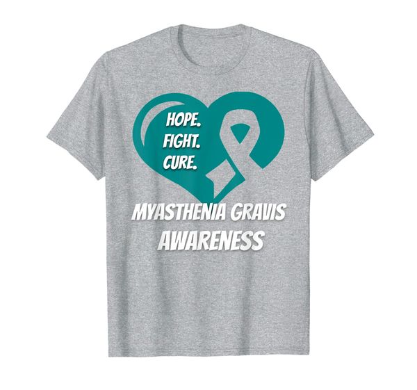 

myasthenia gravis tshirt hope fight cure, White;black