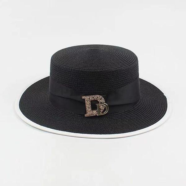 

wide brim hats men and women korean version of the rhinestone letter hat flat all-match european american style sun, Blue;gray