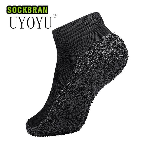 

brand casual 46 sock boots minimalist light portable couple yoga shoes mens beach sport swimming training wading footwear, Black