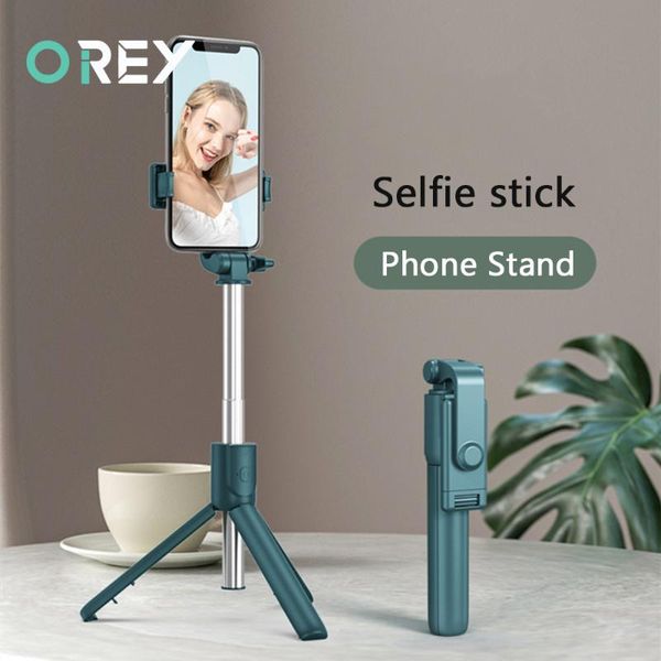 

3 in 1 wireless bluetooth selfie stick foldable mini tripod expandable monopod with remote control mobile phone holder stand