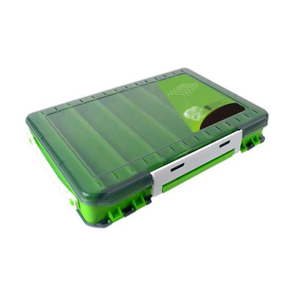 

fishing accessories lure box case 16 room double sided tool for bait/hook plastic storage tackle