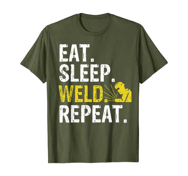 

Eat Sleep Weld Repeat Welder Gift T-Shirt, Mainly pictures