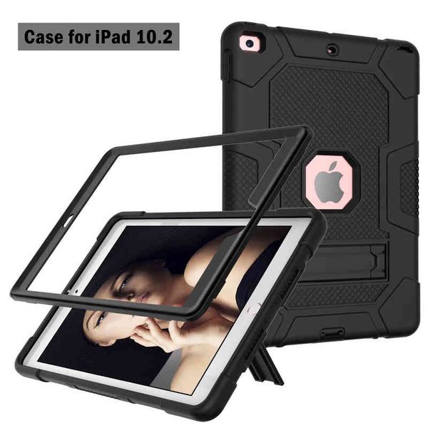 

heavy armor tablet case for ipad 10.2 [7th/8th generation] mini 6/5 air 4 pro 11/10.5/9.7 inch, [b3 series] 3-layers shockproof protective