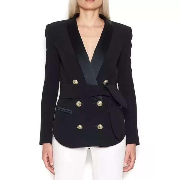

women's jackets women jacket double breasted long sleeve turn down collar with belt office lady clothing fashion 2021, Black;brown