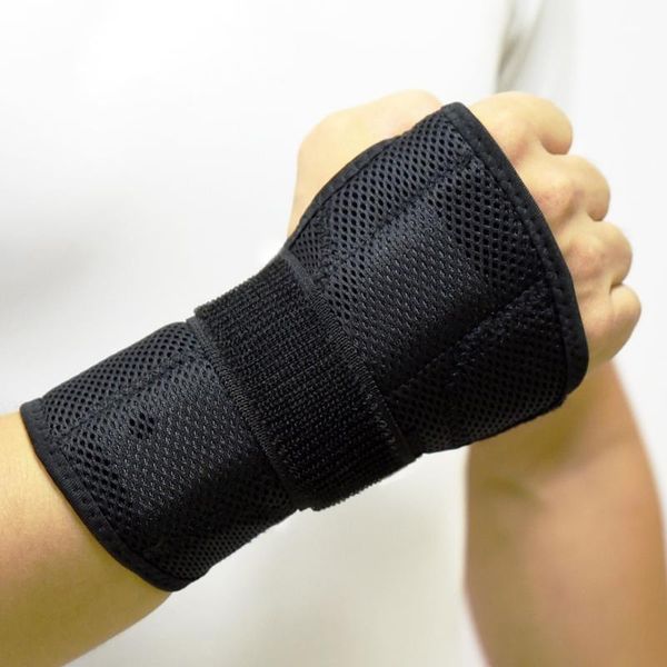 

wrist support 1pc protector arthritis band belt brace sprain prevention, Black;red