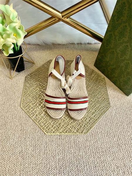 

platform casual sandals summer fashion alphabet fisherman shoes luxury woman shoe hemp rope grass woven baotou sandals size 35-41, Black