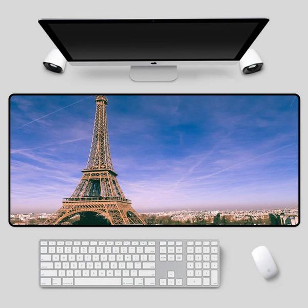 

mouse pads & wrist rests xgz exquisite eiffel tower pad multi-size selection table beautiful landscape rubber keyboard