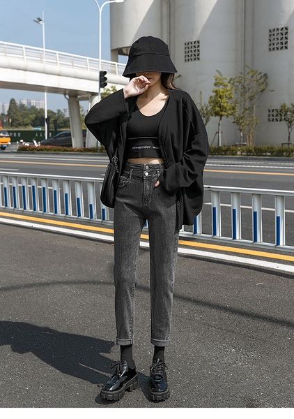 

winter 2021 woman with high waist velvet ladies pantalon jeans for women's plus size pants kmg7, Blue