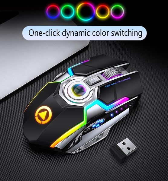 

a5 mute office wireless mouse wireless charging bluetooth mouse rgb gaming gamer