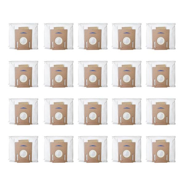 

20pcs for ecovacs deebot ozmo t8 robot vacuum cleaner high capacity leakproof dust bag replacement accessories parts kit