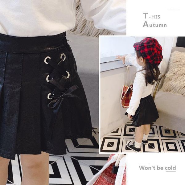 

skirts baby girls 2021 knit skirt toddler children clothing kid faux leather for 4-15t1, Blue