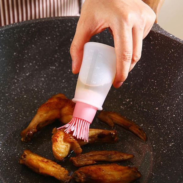 

tools & accessories portable barbecue high temperature oil bottle brush food grade silicone pastry baking bbq grill liquid honey kitchen