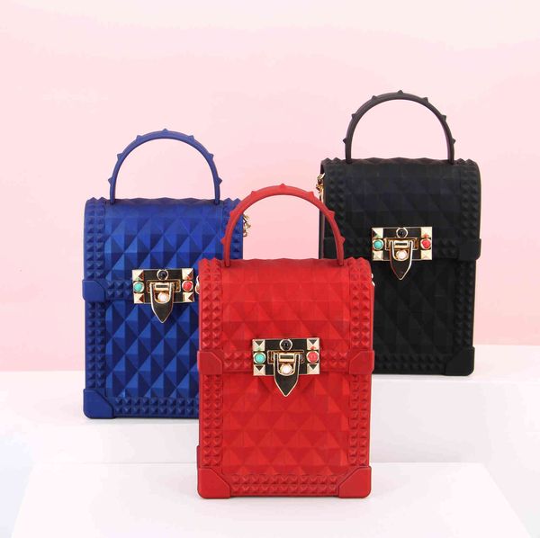 

winter korean style fashion women's bag solid color jelly pvc diamond