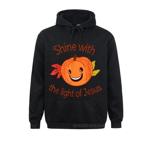 

men's hoodies & sweatshirts classic christian pumpkin halloween hooded women men father day long sleeve printed on clothes, Black