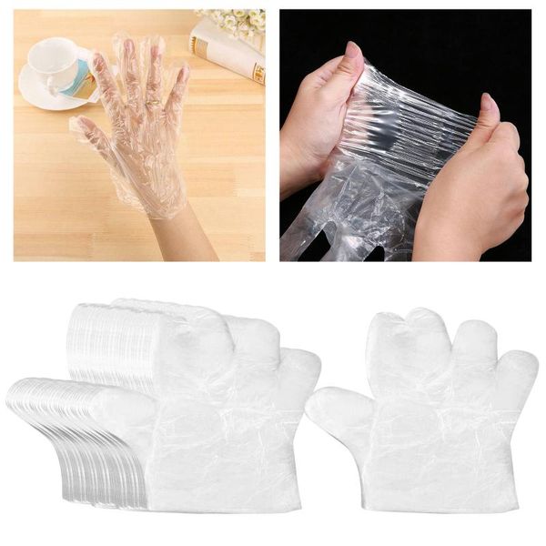 

disposable gloves 100/300/1000pcs/set eco-friendly one-off food grade pe kitchen glove for bbq cooking cleaning