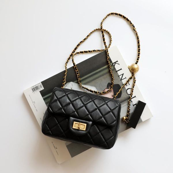 

shoulder bags 2021 ladies handbags diamond check chain messenger bag leather mini