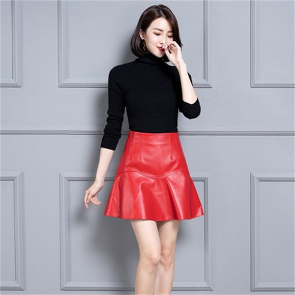 

2021 genuine new fashion sheep out of real leather k25 hvjz, Black