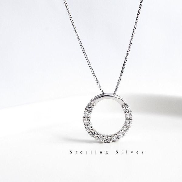 

chains ring geometry necklace students korean version of simple and cool ins clavicle chain all-match not fading jewelry people niche, Silver