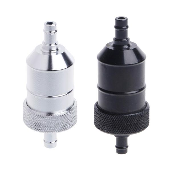 

parts universal aluminium inline fuel oil filter 1/4\" 6mm motorcycle pit dirt bike