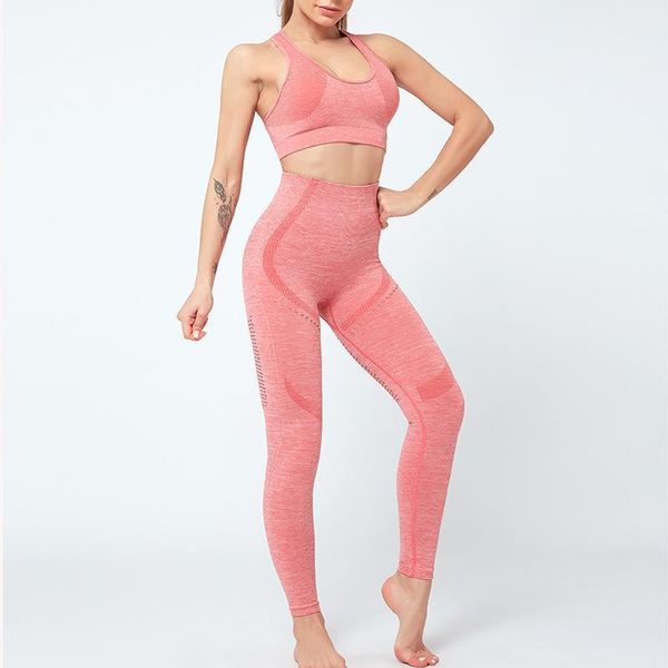 

yoga outfits 2 piece set women seamless fitness clothing high waist leggings+sport bra gym workout clothes woman jogging sportwear1, White;red
