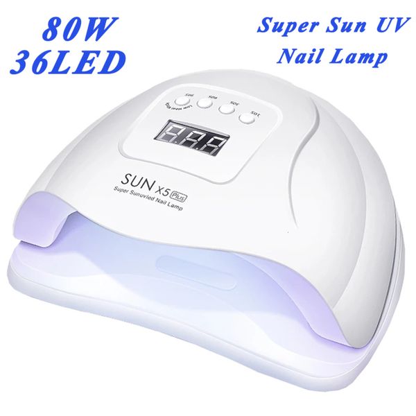

80w new led dryer curing light 36 pcs leds for manicure gel nail polish drying lamp with timer smart sensor