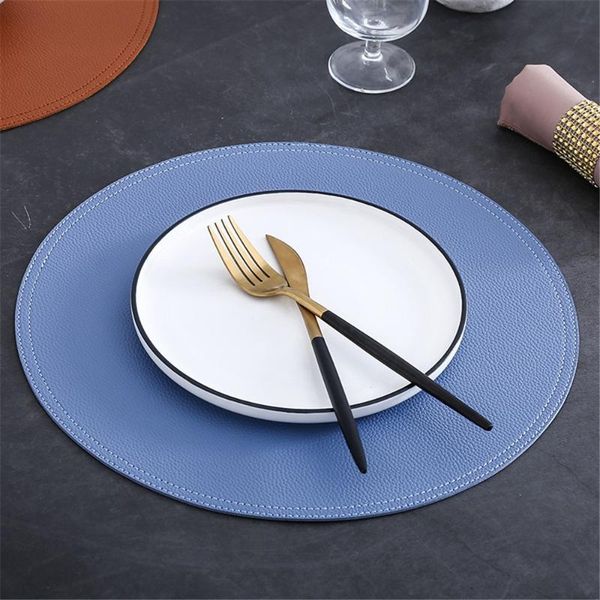 

mats & pads creative luxury tableware placemat pu leather pad dining table mat waterproof heat insulation non slip placemats bowl