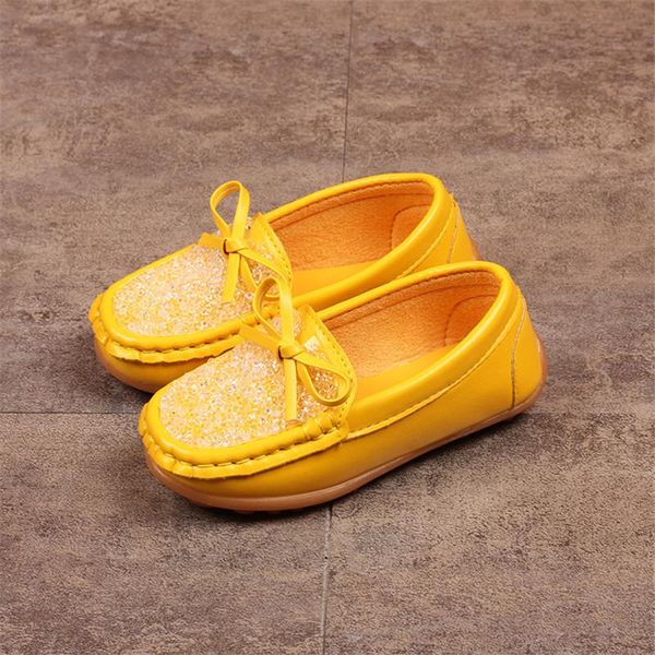 

sneakers children casual leather shoes flat with loafers boys girls flats princess soft outsole single baby girl dance a019, Black;red