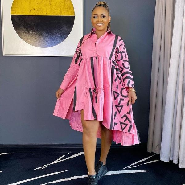 

ethnic clothing summer african dresses for women dashiki print irregular clothes plus size vestidos africa cake dress christmas robe, Red