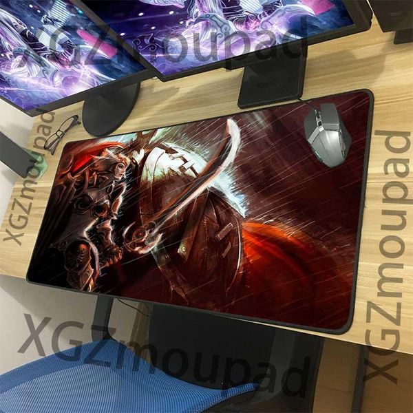 

mouse pads & wrist rests xgz customized large gaming pad black lock edge brave spartan warrior computer keyboard table mat non-slip fashion