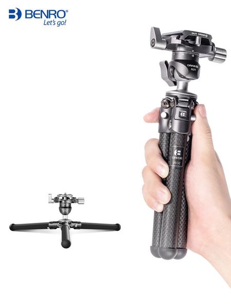

benro sc05k tripod mini portable deskcarbon fiber tripods camera stands with fs20 head for live show vlog max loading 3kg