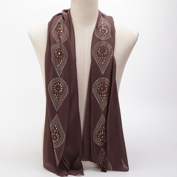 

scarves plain 14 color rhinestone soft chiffon hijab scarf shawls beautiful fashion muslim women malaysian islamic female headscarf arab, Blue;gray
