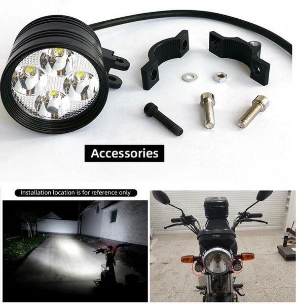 

working light 30w motorcycles headlight 4 led spot fog driving lamp super bright motorbike waterproof