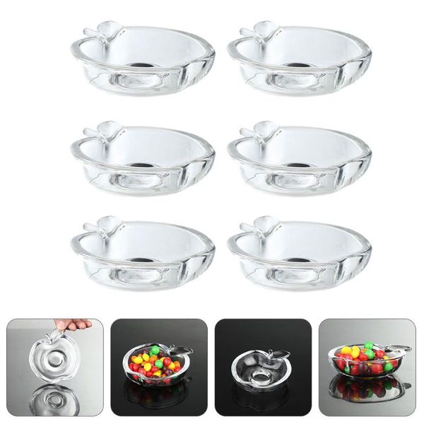 

dishes & plates 6pcs home glass desktray seasoning dipping bowl appetizer
